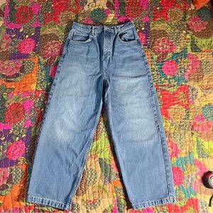 Topshop Relaxed Blue Denim Jeans